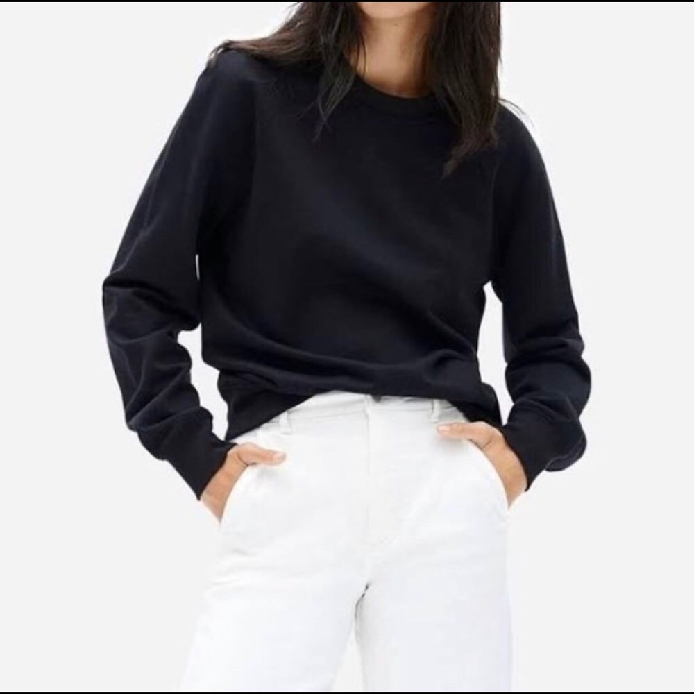 Everlane Classic French Terry Crew Sweater Pullover